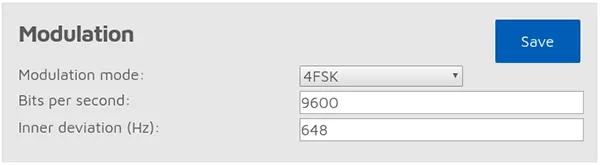 openSPOT1 Modem modulation page