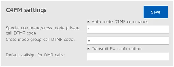 openSPOT1 C4FM settings