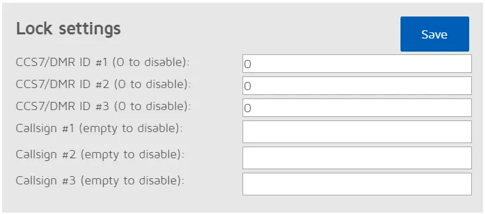 openSPOT1 Lock settings