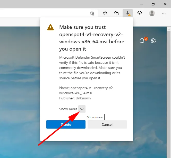 Windows Edge installation step 4
