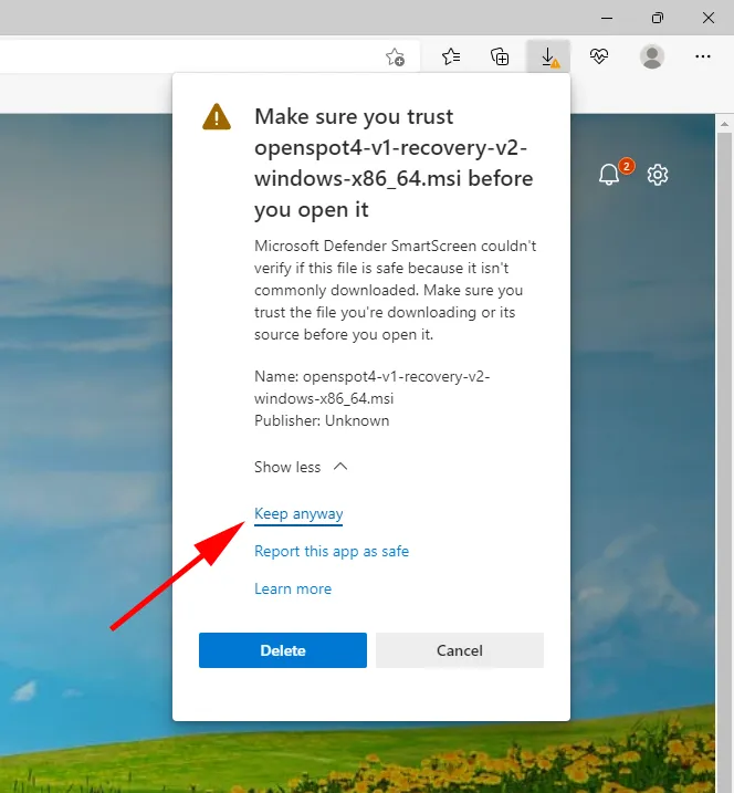 Windows Edge installation step 5